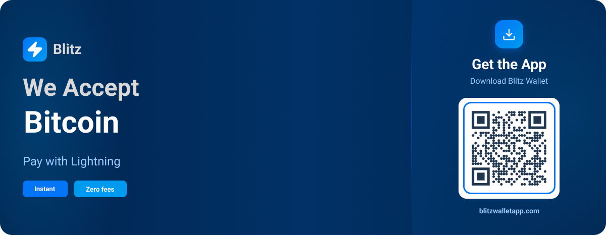 Blitz Wallet window sticker dark