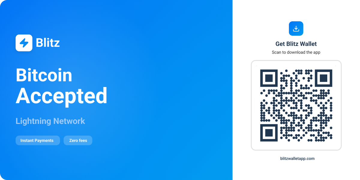 Blitz Wallet window sticker light